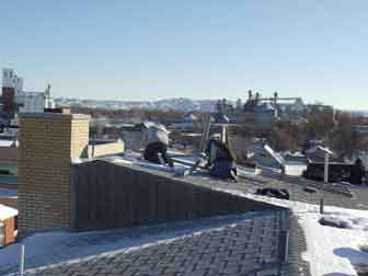 Loren and Jake on the roof at SHRC