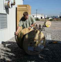 David with coax spool