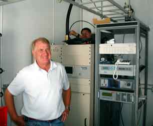 Vern Argo with transmitter